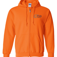 W159 Gildan Heavy Blend Full Zip Hooded Sweatshirt - Orange