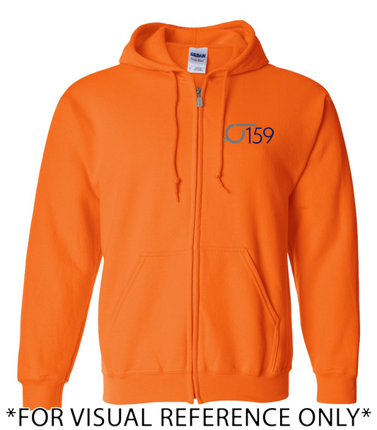 W159 Gildan Heavy Blend Full Zip Hooded Sweatshirt - Orange