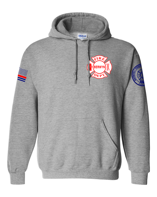 Berwyn Fire Dept. - Grey DryBlend Hoodie