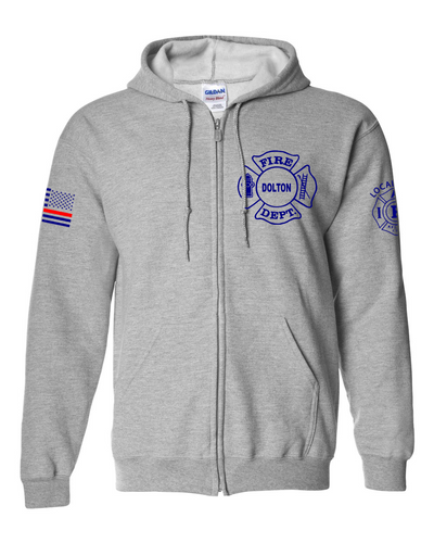 Dolton Fire Dept. - Grey Heavy Blend Zip up