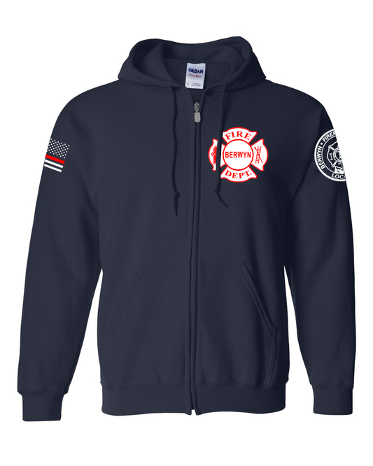 Berwyn Fire Dept. - Navy HeavyBlend Zip up