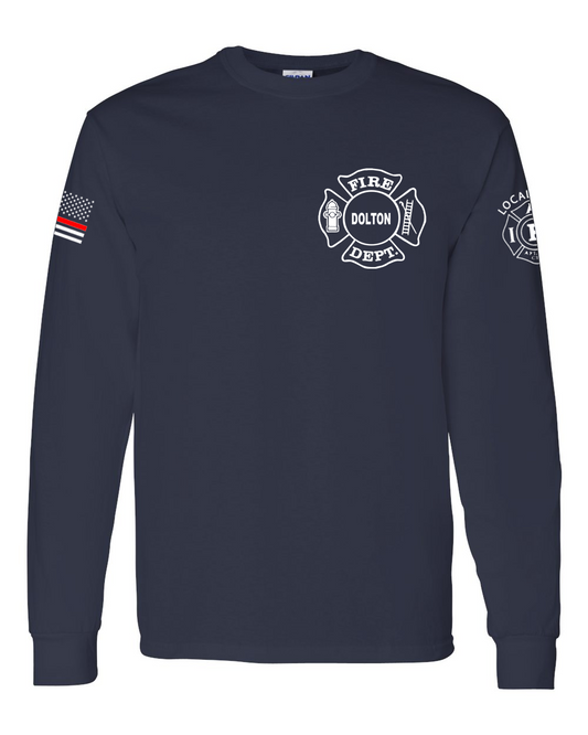 Dolton Fire Dept. - Navy DryBlend Long Sleeve Shirt
