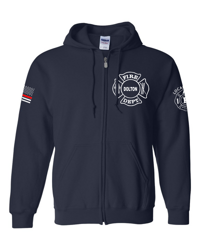 Dolton Fire Dept. - Navy Heavy Blend Zip up