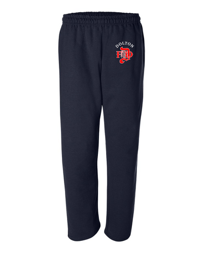 Dolton Fire Dept. - Navy DryBlend Open-Bottom Sweatpants with Pockets