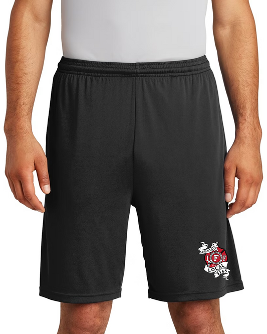 Tri-State Firefighters Pocketed shorts (Red Logo) - Blk