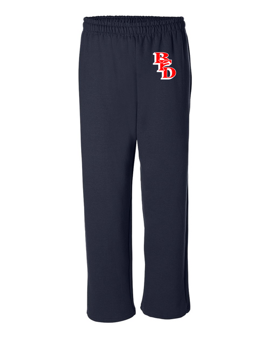 Berwyn Fire Dept. - Navy DryBlend Open-Bottom Sweatpants with Pockets